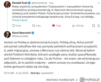 mariusz-madejczyk - "Jestem za Polską silną [...] zatrzymać szkodliwe pomysły" - pakt...