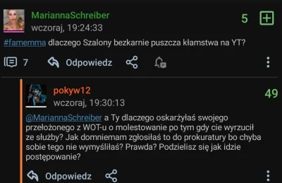pokyw12 - @MariannaSchreiber hejka, proszę o odpowiedź na moje pytanie. Pozdrawiam i ...