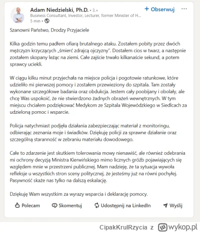 CipakKrulRzycia - #polityka #niedzielski #ortografia #bekazpisu 
#polska no tak. Zara...