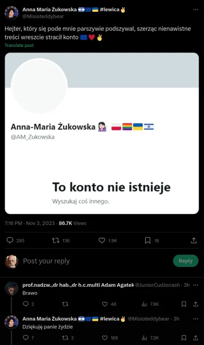 bencvallan - troll konto Anny Marii Żukowskiej przechytrzyło oryginał? WTF?
#twitter ...
