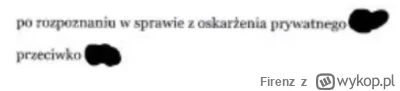 Firenz - tak orzeczenie miało klauzulę niejawności, i dlatego sąd udostępnił zanonimi...