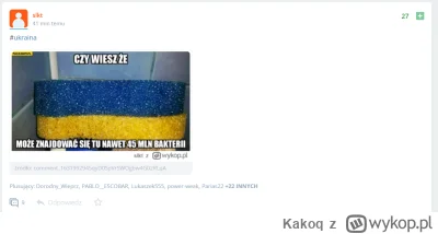 Kakoq - #ukraina 
Gdy wchodzisz na wykop, a ten mem w 2023 ma tyle plusów i się zasta...