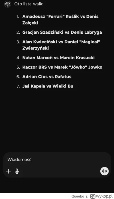 Queebo - Chat gpt nadal w formie XD
#famemma