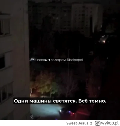Sweet-Jesus - Tłumaczenie z telegrama: 
„Mamy taką ciemność. Tylko świece w oknach św...