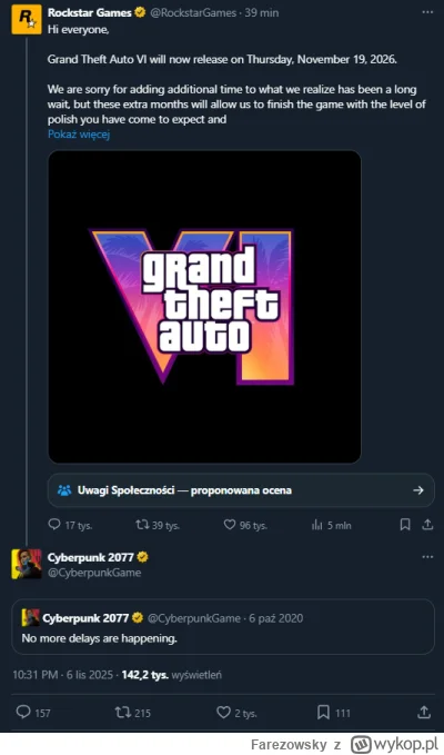 Farezowsky - ( ͡° ͜ʖ ͡°)
#gry #gta #cyberpunk2077 #gta6