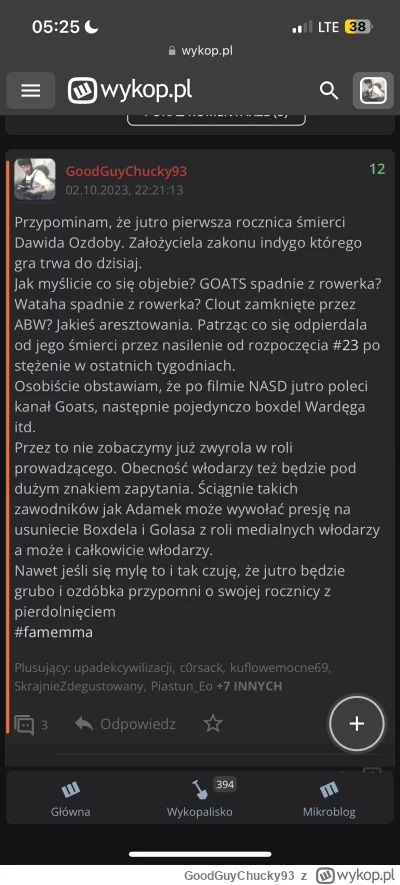GoodGuyChucky93 - Minął tydzień od tamtego wpisu. 
Spodziewałem się czegoś grubego al...