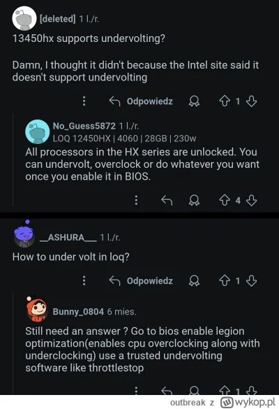 outbreak - @essos https://www.reddit.com/r/LenovoLOQ/s/c026CQWCuv
Najważniejsze: