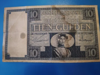 IbraKa - Holandia 10 guldenów z 1930
#numizmatyka #banknoty #pieniadze