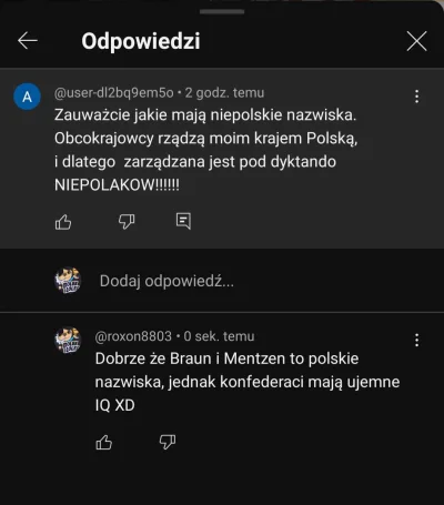 PolishCebula - Komentarze pod filmami YT na kanale konfederacji to złoto xD

#bekazpi...