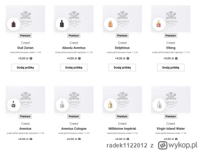 radek1122012 - Na Notino pojawiły sie Creedy w discovery boxach do wyboru. Tym razem ...