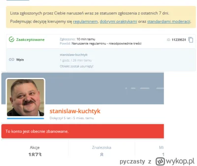 pyczasty - No na razie Stasiu, żegnam ozięble.. Co do twojego zarzutu, ze WSW wrzucal...