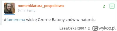 EssaOskar2007 - #famemma przychodzi podnóżek wardętki i już coś o czarnych Orłach war...