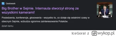 IceGoral - #sejmstream podbił internet. Wykop jest jednak potężny.

Od wczoraj nic ni...