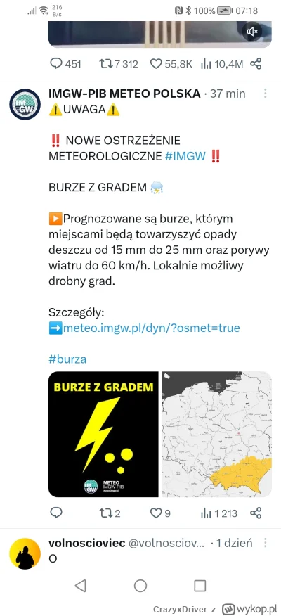 CrazyxDriver - #krakow #rzeszow #zakopane #nowysacz #tarnow #przemysl #burza #pogoda