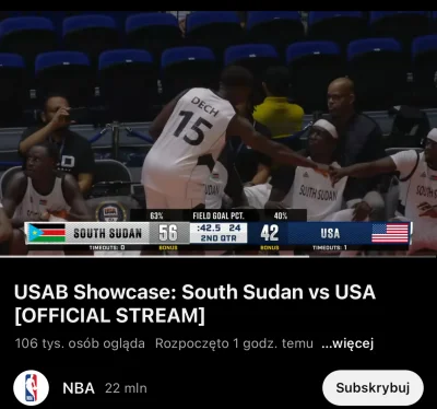 Herato - Mecz w koszykówkę USA na oficjalnym kanale NBA ogląda mniej osób niż na typo...
