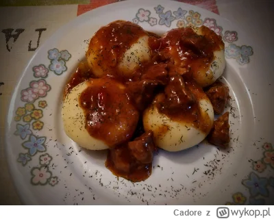 Cadore - #gotujzwykopem 
#obiad a właściwie to #kolacja 
Kluski śląskie z gulaszem ( ...