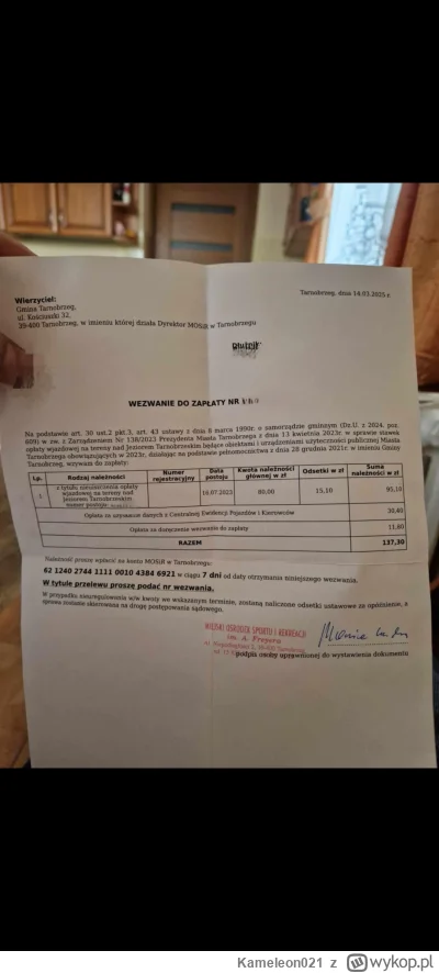 Kameleon021 - #prawo #kierowcy #pieniądze 
Dostałem wezwanie do zapłaty z tego artyku...