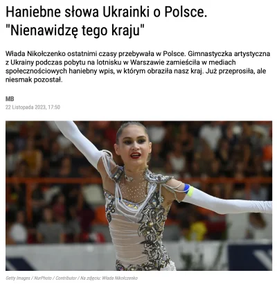 L3stko - Króciutko z królewną.
 "Ukraińska Federacja Gimnastyczna informuje, że wszcz...