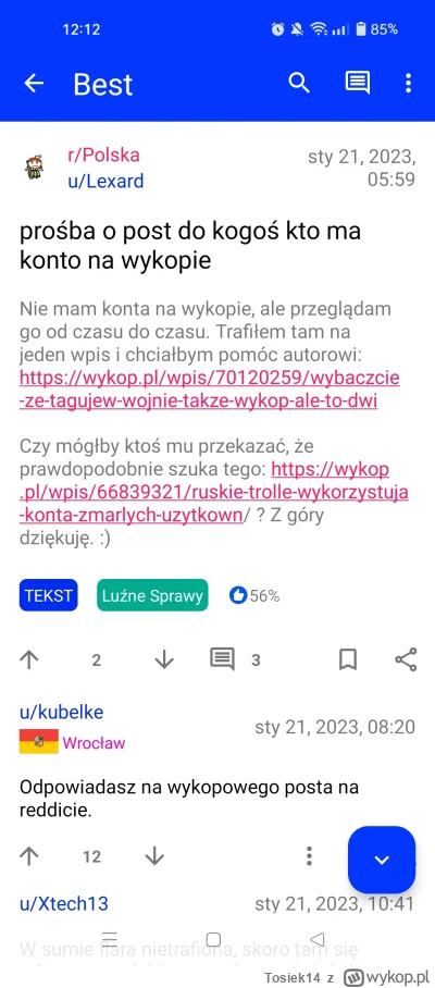 Tosiek14 - @SpaceCat: To się nazywa współpraca międzyportalowa