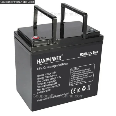 n____S - ❗ HANIWINNER 12.8V 54Ah LiFePO4 Battery Pack 691.2Wh [EU]
〽️ Cena: 182.92 US...