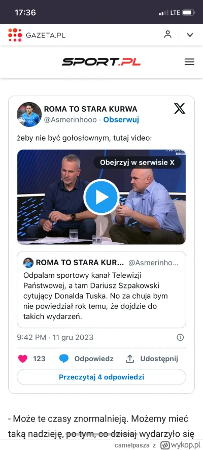 camelpasza - Wiarygodne źródło na sport.pl 
#tvpis