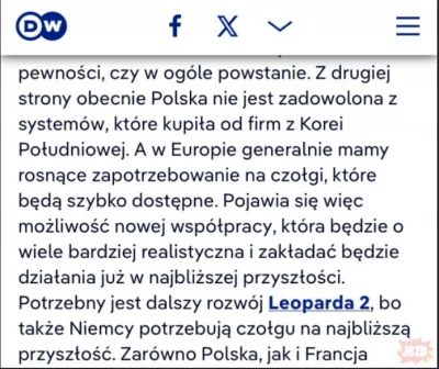 amozeto - Deutsche Welle już wie, że Polska nie jest zadowolona z czołgów, które kupi...