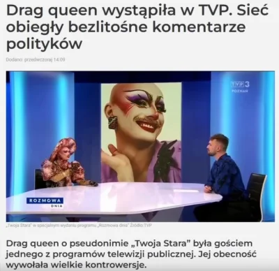 wredny_bombelek - Tymczasem misja: drag queen w TVP

I ja mam na to gówno płacić?
