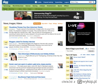 chris3d - Jestem tak stary, że pamiętam, że Wykop z początku był polską kopią digg.co...