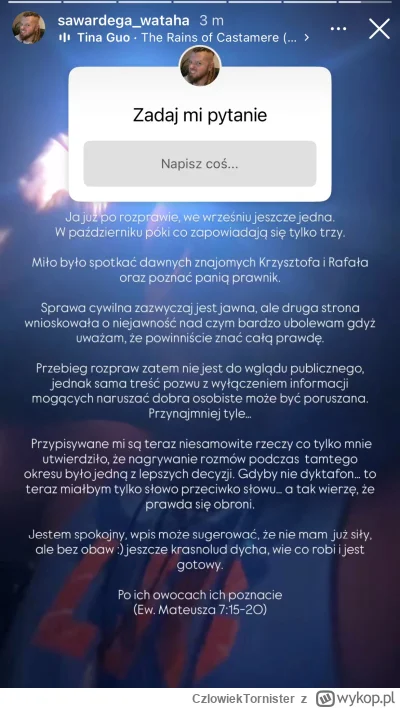 CzlowiekTornister - @okoboji: