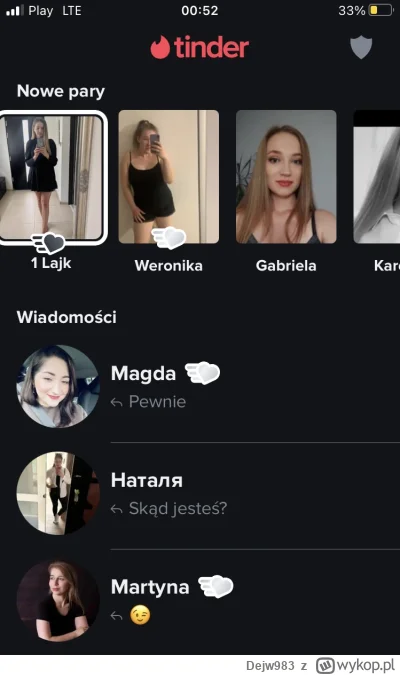 Dejw983 - #przegryw Tak wyglada mój Tinder its over…