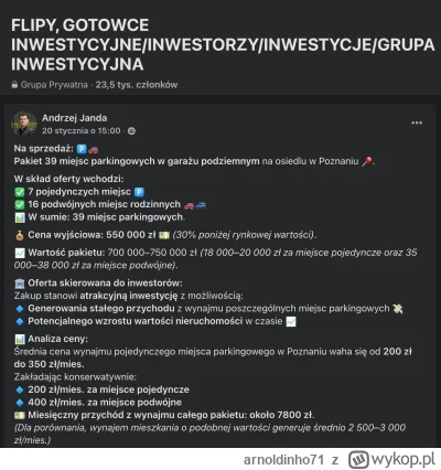 arnoldinho71 - #nieruchomosci komu miejsce parkingowe?