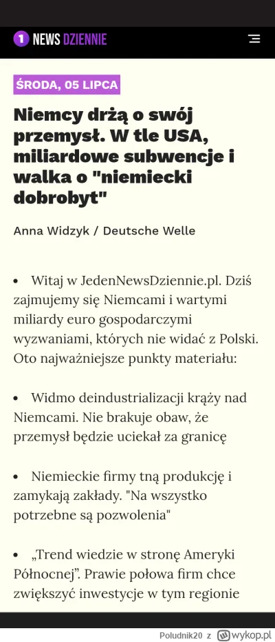 Poludnik20 - Wystartował 1 News Dziennie przygotowywany przez zespół Gazety.pl. Ktoś ...