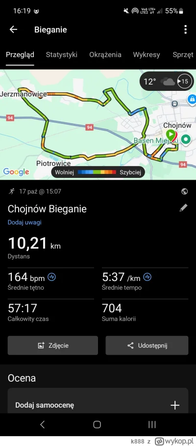 k888 - #sztafeta #bieganie 

 8 587,22 - 10,21 = 8 577,01

I pod górkę i z górki i pł...