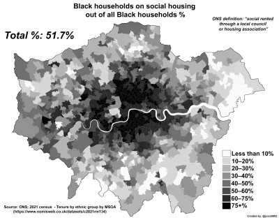 tyrytyty - Ponad połowa murzyńskiej ludności #londyn żyje w mieszkaniach opłacanych p...