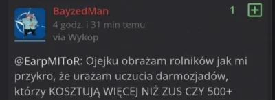 Nighthuntero - >farmerzy stracili dofinansowanie na diesla i protestują, zachłańcy XD...