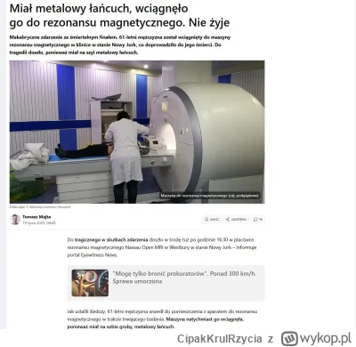 CipakKrulRzycia - #buntmaszyn #rezonansmagnetyczny #czarnyhumor
Zaczęło sie