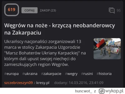 huncwot_ - może Ukraińcy się w końcu zreflektują, co do Węgrów którzy u nich mieszkaj...