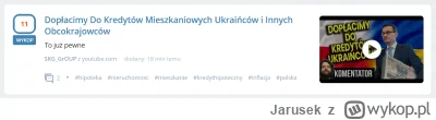 Jarusek - Po kłamliwej kampanii na temat emerytur dla Ukraińców wlatuje kolejna kampa...