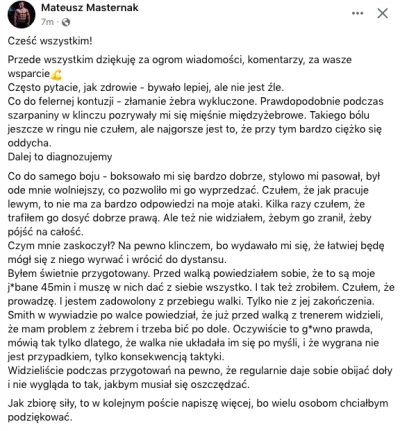 mirusmireczek - @Simpleco: taki post wrzucił niedawno Master. Ponoć diagnozują dalej....