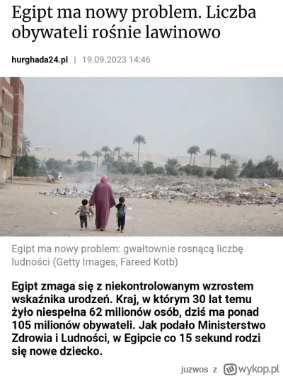 juzwos - W Egipcie przybyło w 30 lat 33 mln ludzi. To jakby w Polsce od 1993 roku prz...