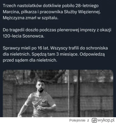 Polejmnie - 16 lat to dziwny wiek. Za morderstwo człowieka, tak jak np w tym przypadk...