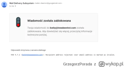 GrzegorzPorada - Miał ktoś takie gówno na gmailu? Pisze wiadomość do klienta i nagle ...