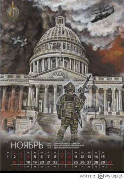 Polasz - FSB wydało nowy kalendarz. Tak ilustrują Listopad 2024.

SPOILER