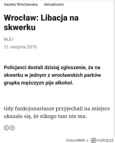 ValandilNW - Dzisiaj 15 rocznica legendarnego wydarzenia, Libacji na skwerku!!

https...