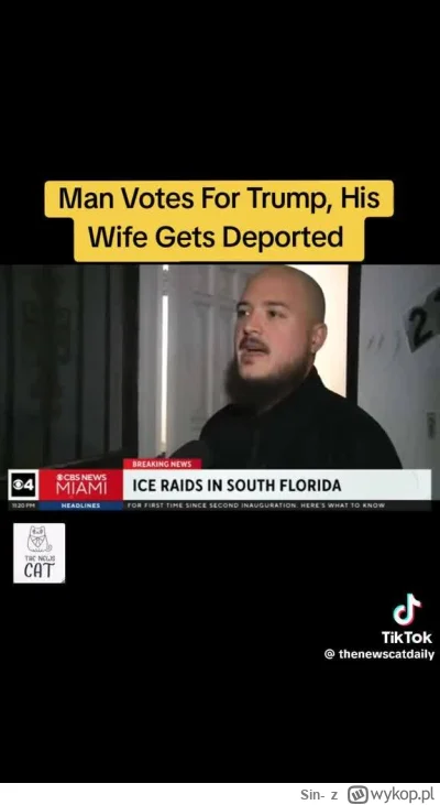 Sin- - Gość ma żonę imigrantkę, głosował na Trumpa i się chłop zdziwił, że mu żonę za...