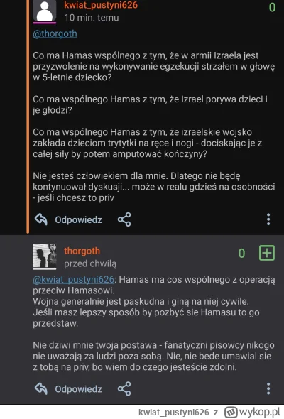 kwiatpustyni626 - #izrael #wojna #polityka

Chłop nazywa egzekucje na dzieciach "pozb...