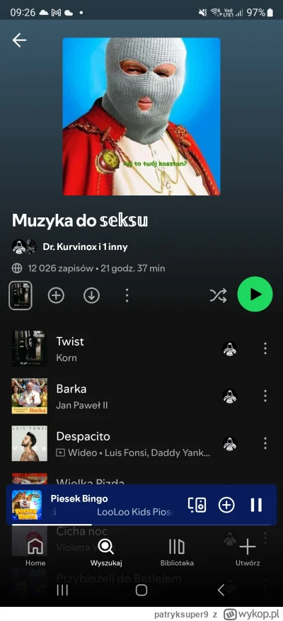 patryksuper9 - Ja p------e co ja na Spotify znalazłem szukając psa bingo dla córki......