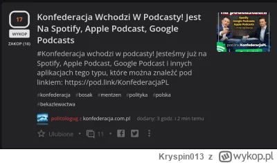 Kryspin013 - Myślicie, że za parę lat te podcasty znikną z sieci jak 100 ustaw mentze...