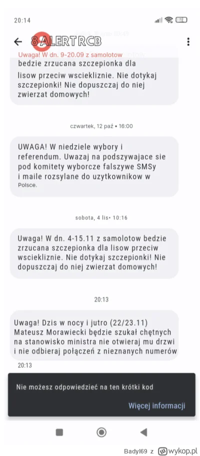 Badyl69 - #polityka #alert #alertrcb #pis #heheszki 
Też dostaliście ostrzeżenie?