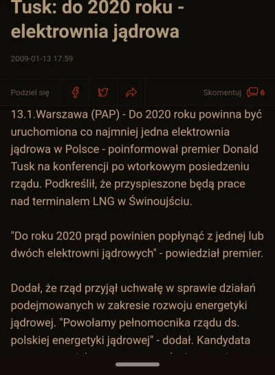 KonwersatorZabytkow - >A i bymbyl zapomnial mamy juz ten prad z elektrowni jadrowej? ...